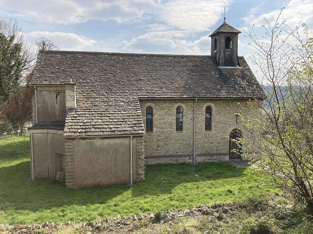 St Mary of the Angels Church, Brownshill, the local landmark of GL6